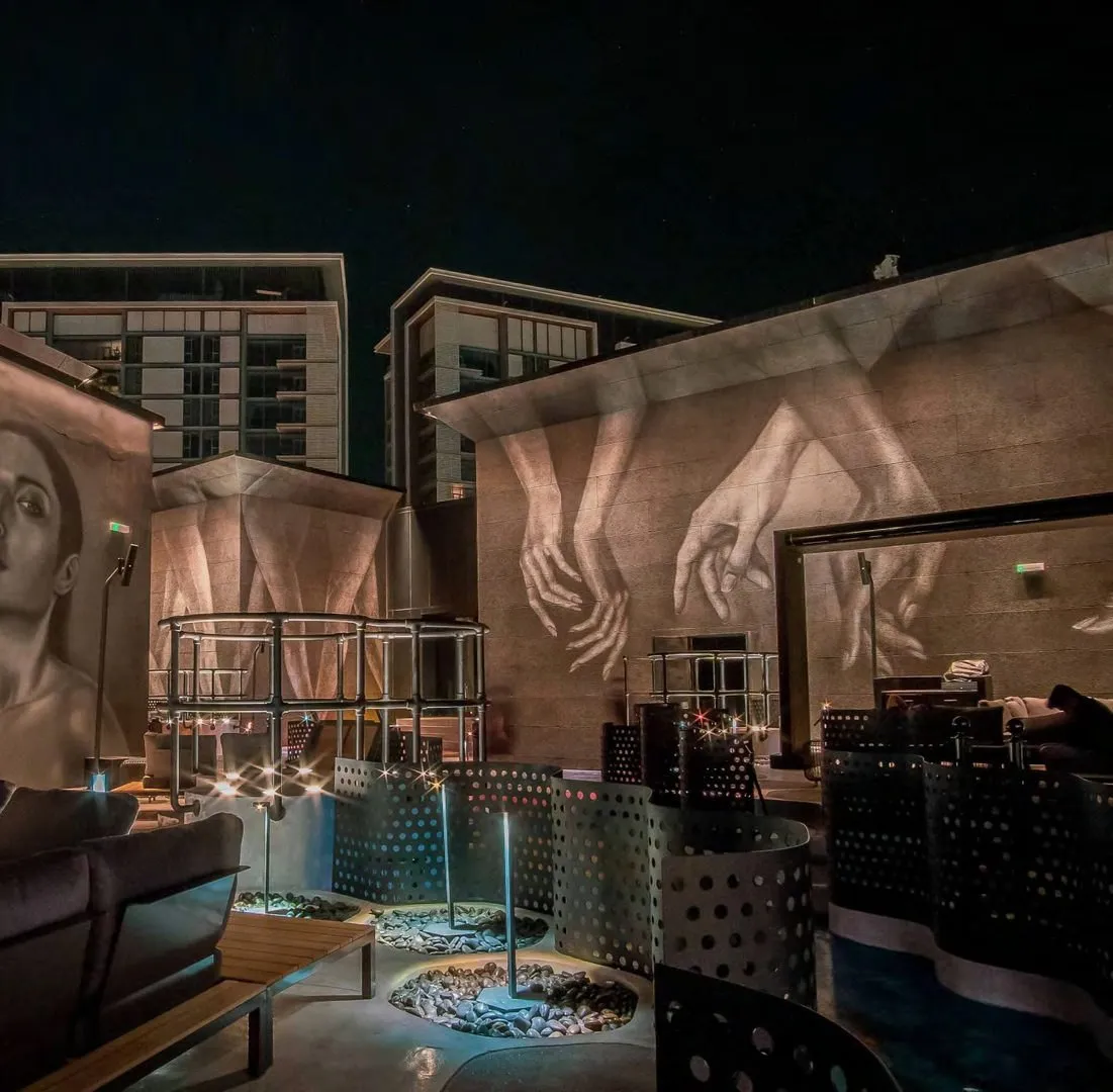 Ain Dubai seen from the terrace seating