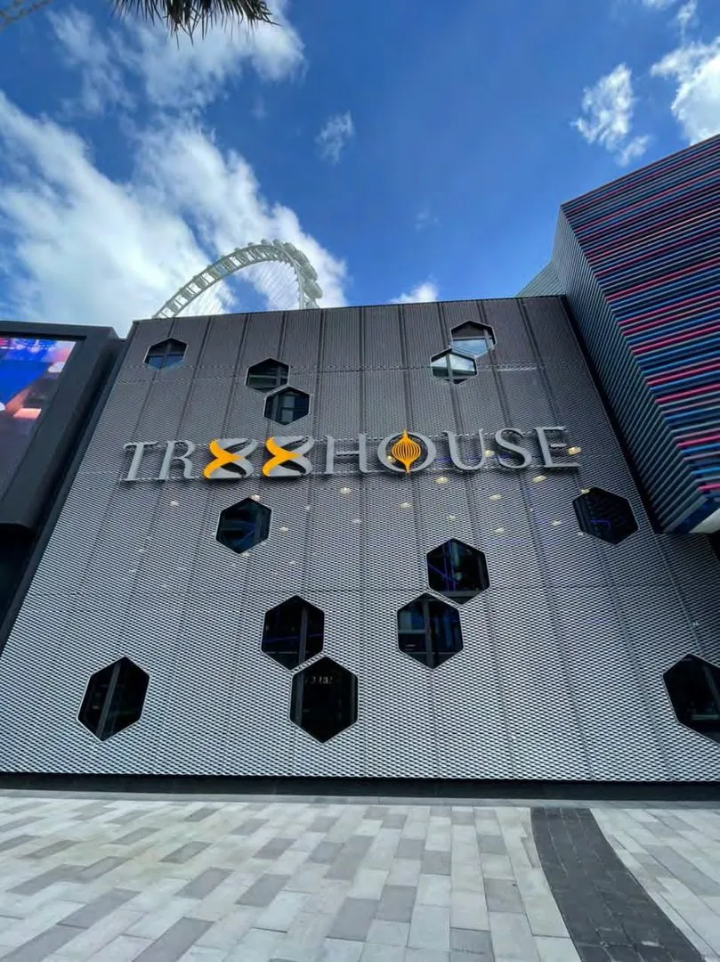 Treehouse signage on the facade